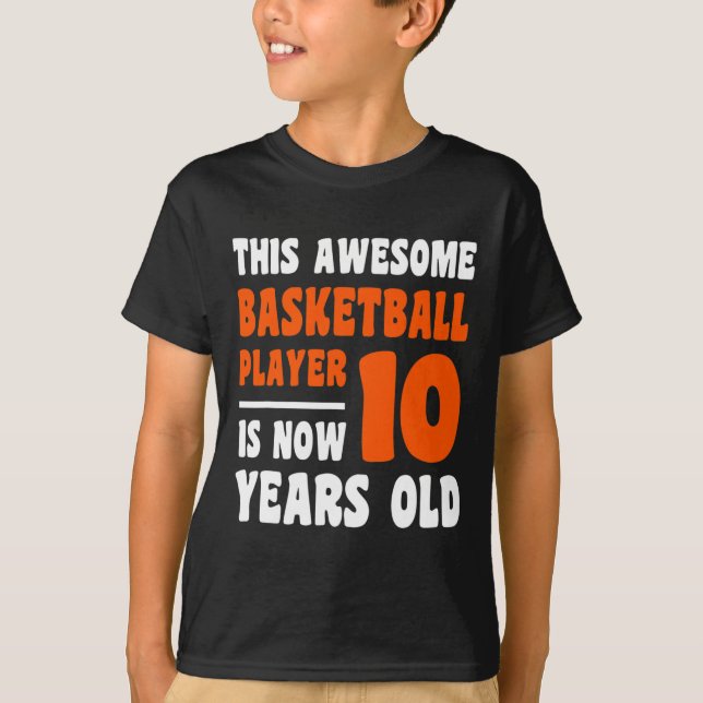 10-åriga Lycklig 10:e födelsedagsbasket 10:e Bi T Shirt (Framsida)