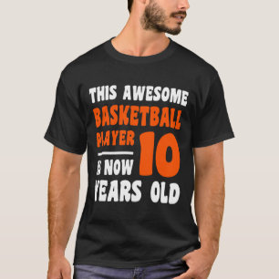 10-åriga Lycklig 10:e födelsedagsbasket 10:e Bi T Shirt