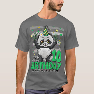 10-åriga Panda 10:e födelsedagstjuvens pojkvän Pan T Shirt