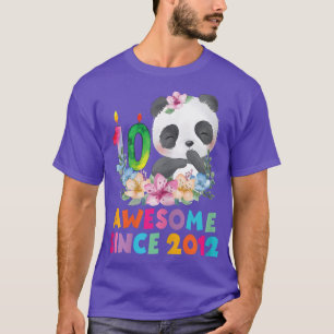 10-åriga Panda Unicorn Girl Party 10:e födelsedage T Shirt