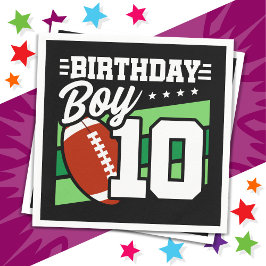 10-åriga Party-temat 10:e födelsedagspojken Pappersservett