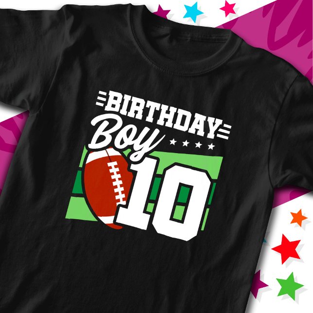 10-åriga Party-temat 10:e födelsedagspojken T Shirt (Skapare uppladdad)