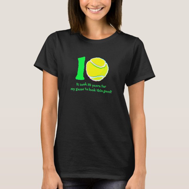 10-åriga tennis Player 2012 10-årsdagen T Shirt (Framsida)