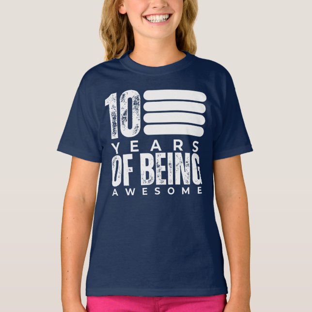 10 års ålder av Fantastisk 10:e födelsedagen T Shirt (Framsida)