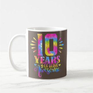 10 års ålder av Fantastisk 10:e födelsedagsflicka Kaffemugg