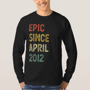 10 års ålder sedan april 2012 tionde födelsedagen t shirt