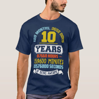10 ÅRS Ålderdom i Fantastisk T Shirt