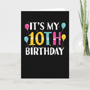 10 ÅRS Åldersgåva Det är min tionde födelsedag Kort
