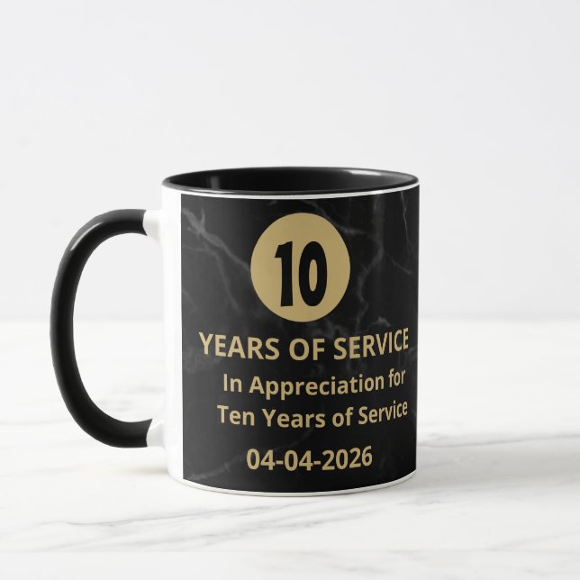 10 års arbetsårsdag | Personalvärdering Mugg (Vänster)