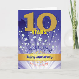 10 års återställningsårsdag, fet siffra kort