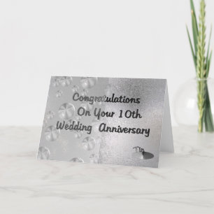 10-års bröllopsdag kort