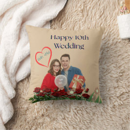 10-års bröllopsdag kudde