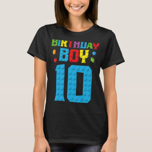 10 års Bygg i huvudbyggaren 10:e födelsedagspojken T Shirt