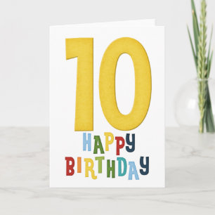 10 års D2-hälsningskort i Grattis på födelsedagen Kort