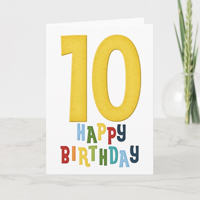 10 års D2-hälsningskort i Grattis på födelsedagen Kort (Framsida)