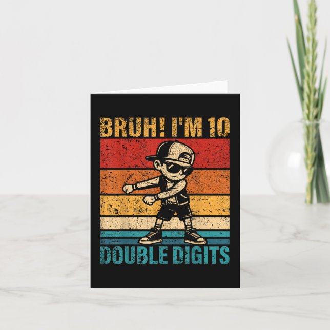 10 ÅRS Dubbla vid födelsedagstidningen Bruh Im 10  Kort (Framsida)