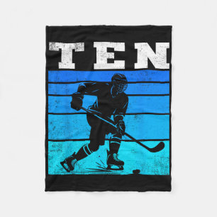 10-års födelsedag ishockey pojkar tio hockey födel fleecefilt