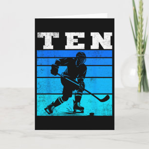 10-års födelsedag Ishockey Pojkar Tio Hockey Födel Kort