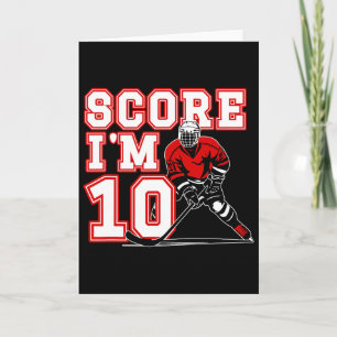 10-års födelsedag ishockey pojke tio år gammal ish kort