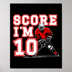 10-års födelsedag ishockey pojke tio år gammal ish poster