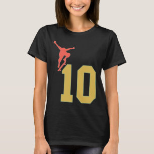 10-års födelsedag Skateboard Älskare Skater 10 år  T Shirt