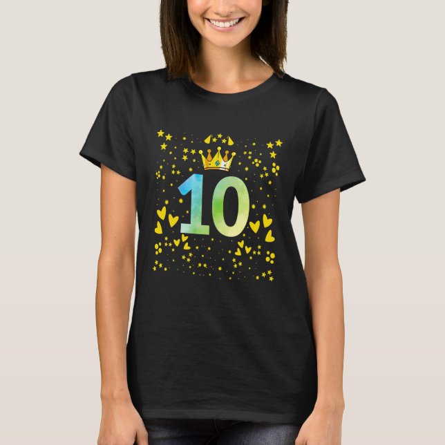 10-års födelsedagar t shirt (Framsida)