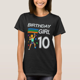10 Års Födelsedags Bouldering Klippklättring För T Shirt