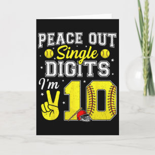 10-års födelsedags pojke Softll Peace Out ensiffri Kort