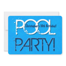 10-års födelsedags poolparty Spara datumet P02Z