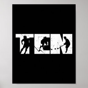 10-års födelsedags Retro Landhockey 10 år gammal p Poster