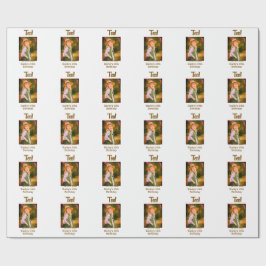 10-års födelsedagsfoto namn datum enkel brun beige presentpapper