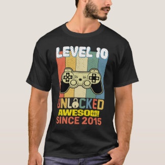 10-års födelsedagsgamer 10 år gammal rolig födelse t shirt