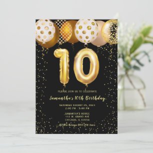 10-års födelsedagsinbjudan inbjudningar