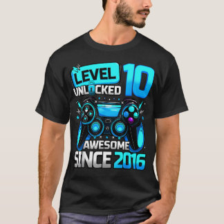 10-års födelsedagsnivå upplåst Dab 10 Födelsedag G T Shirt