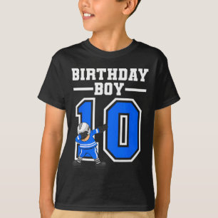 10 års Gamle Boy Ice Hockey Player 10:e födelsedag T Shirt