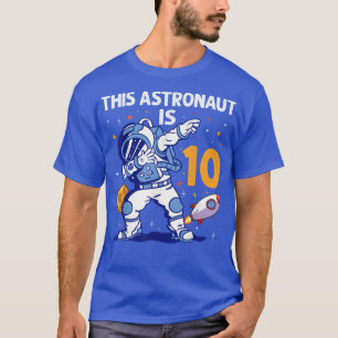 10 års gammal astronaut rymdplanet 10:e födelsedag t shirt