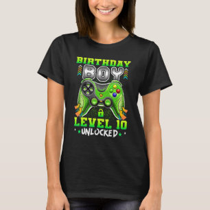 10 års gammalt videospel på spelnivå 10 födelsedag t shirt