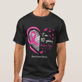 10 års överlevnad Kvinnor i Mamma Rosa Bröstcancer T Shirt