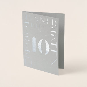 10 års Sober Foil-kort Folierat Kort