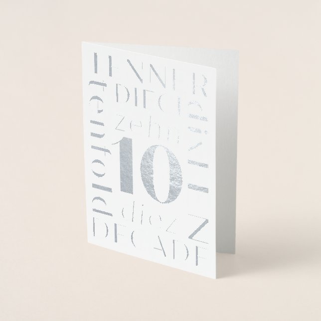 10 års Sober Foil-kort Folierat Kort (Framsida)