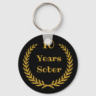 10 års Sober Keychain för tillrättaläggsåterställn Nyckelring
