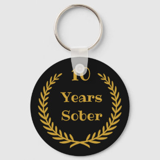 10 års Sober Keychain för tillrättaläggsåterställn Nyckelring