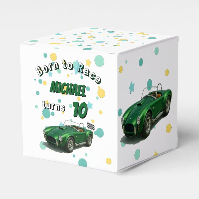 10 års Tävla för Grönt av gammal Födelsedagsfest Presentaskar (Framsidan Sidan)