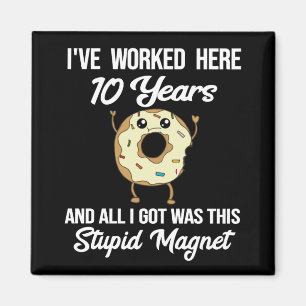 10 års utvärderingsgåva för arbetsårsdag magnet