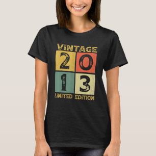 10 års Vintage för gamla gåvor 2013 Begränsad utgå T Shirt