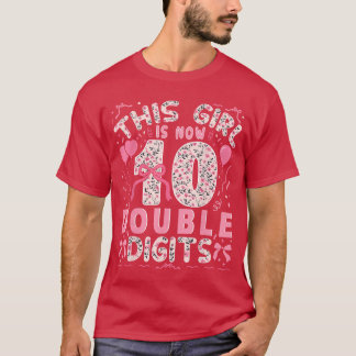 10-årsdag Den här flickan är nu 10 Dubbla siffror T Shirt