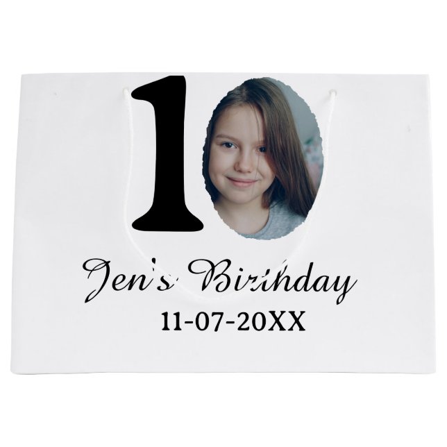 10-årsdag foto fet brev-barn namn datum st (Framsidan)