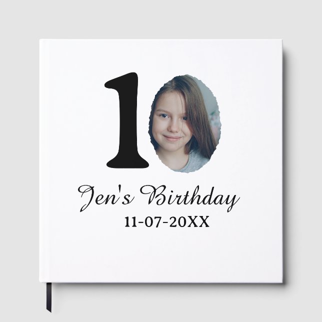 10-årsdag foto fet brev-barn namn datum st gästböcker (Framsida)