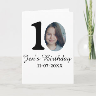 10-årsdag foto fet brev-barn namn datum st kort