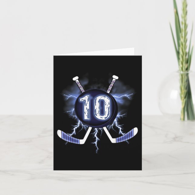 10-årsdag - Ishockey 10 år gammal  Kort (Framsida)
